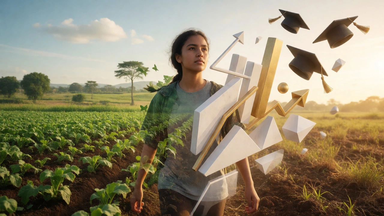 Conceptual blend of rural life and business education